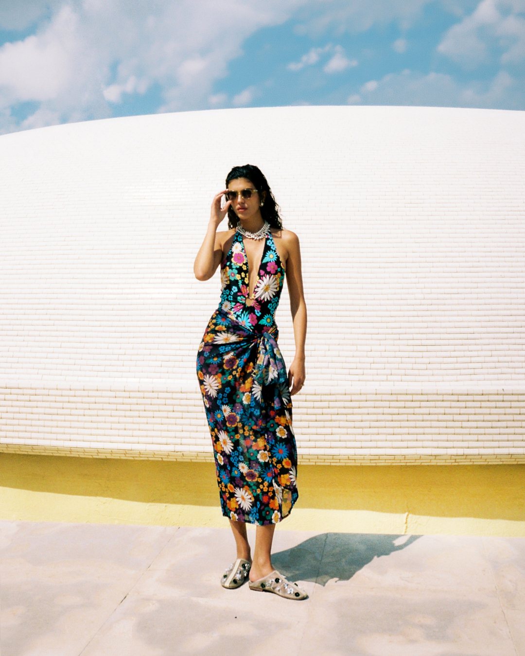 Wrap Skirt E-1414 — E-1414 worn by model