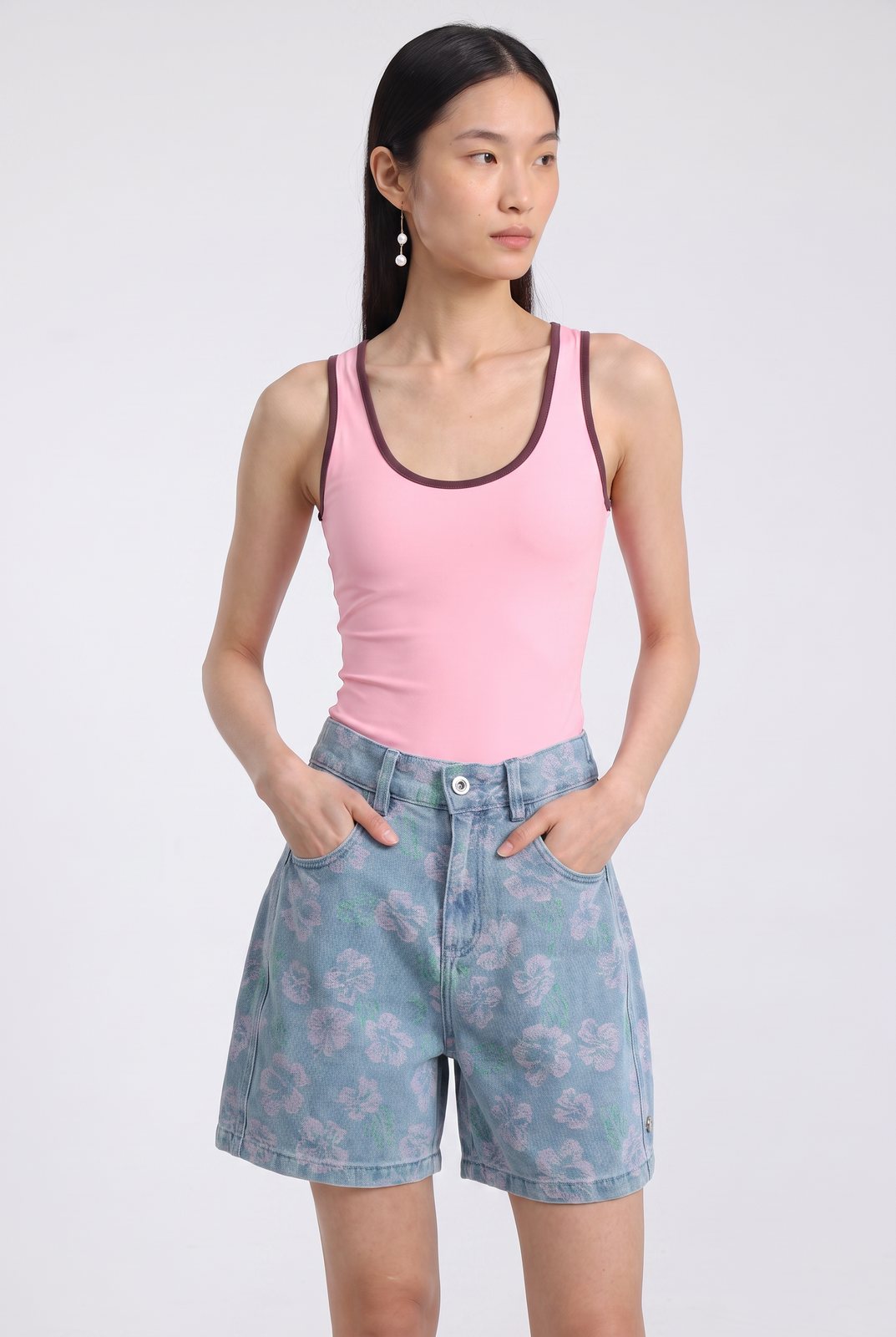 E0008 in Light Blue/Floral